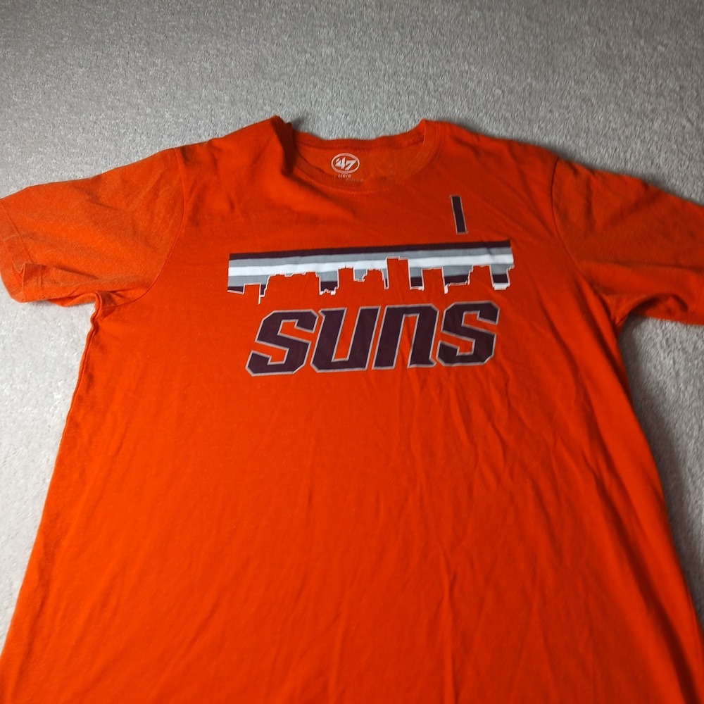 Phoenix Suns Shirt Men Large Orange City Skyline Print #1 Booker 47 Cotton - Picture 2 of 11